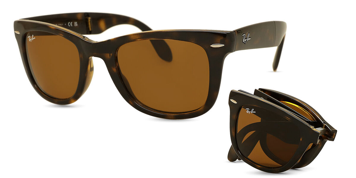Ray-Ban RB4105 Wayfarer Folding 710 Vierkant Light Havana