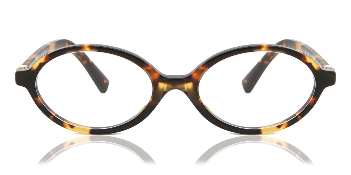 Miu Miu MU04ZS VAU08N Blue-Light Block Ovaal Honey Tortoise bril