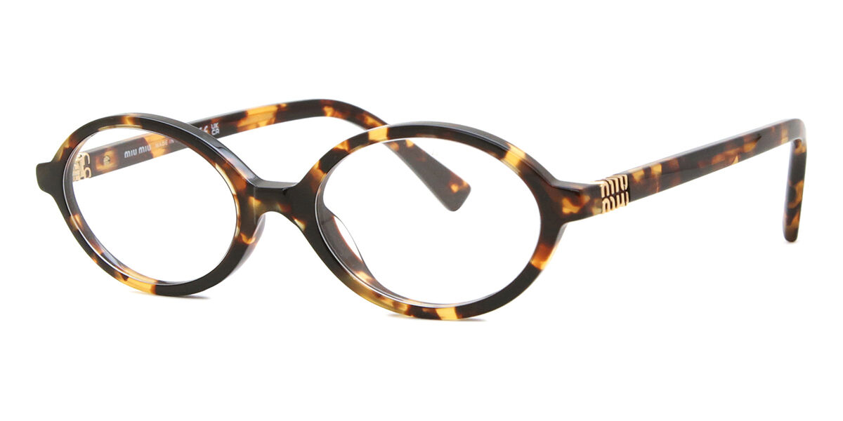 Miu Miu MU04ZS VAU08N Blue-Light Block Ovaal Honey Tortoise bril