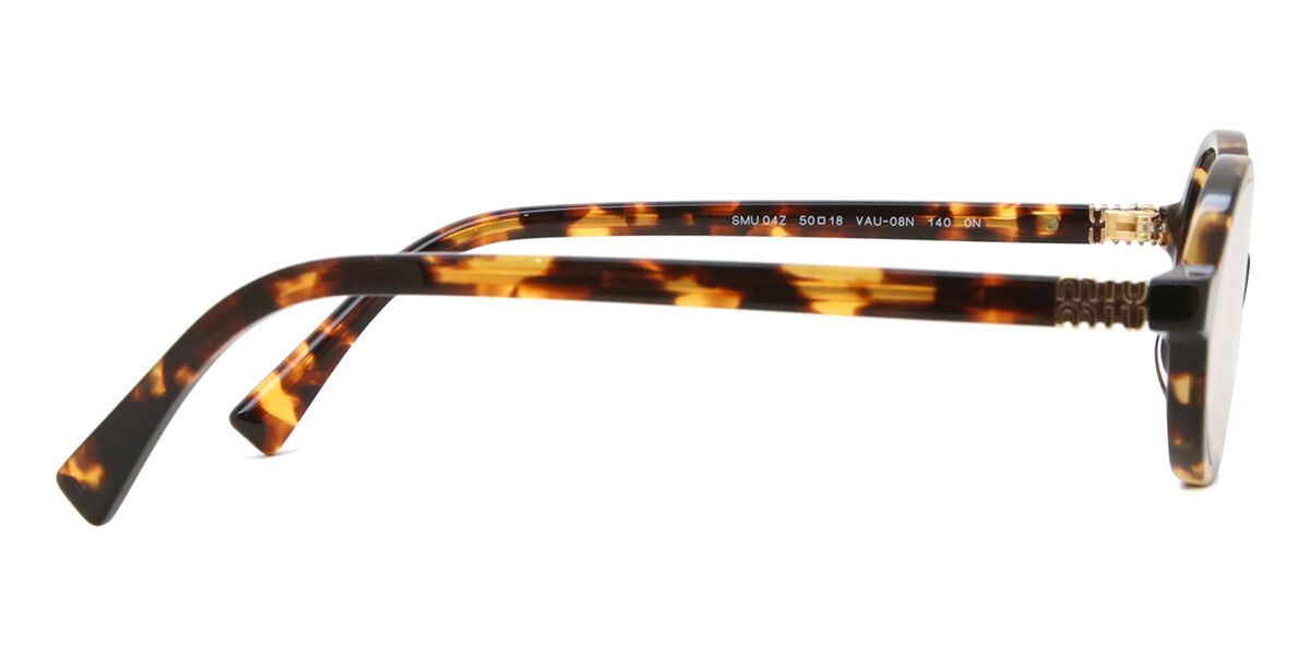 Miu Miu MU04ZS VAU08N Blue-Light Block Ovaal Honey Tortoise bril